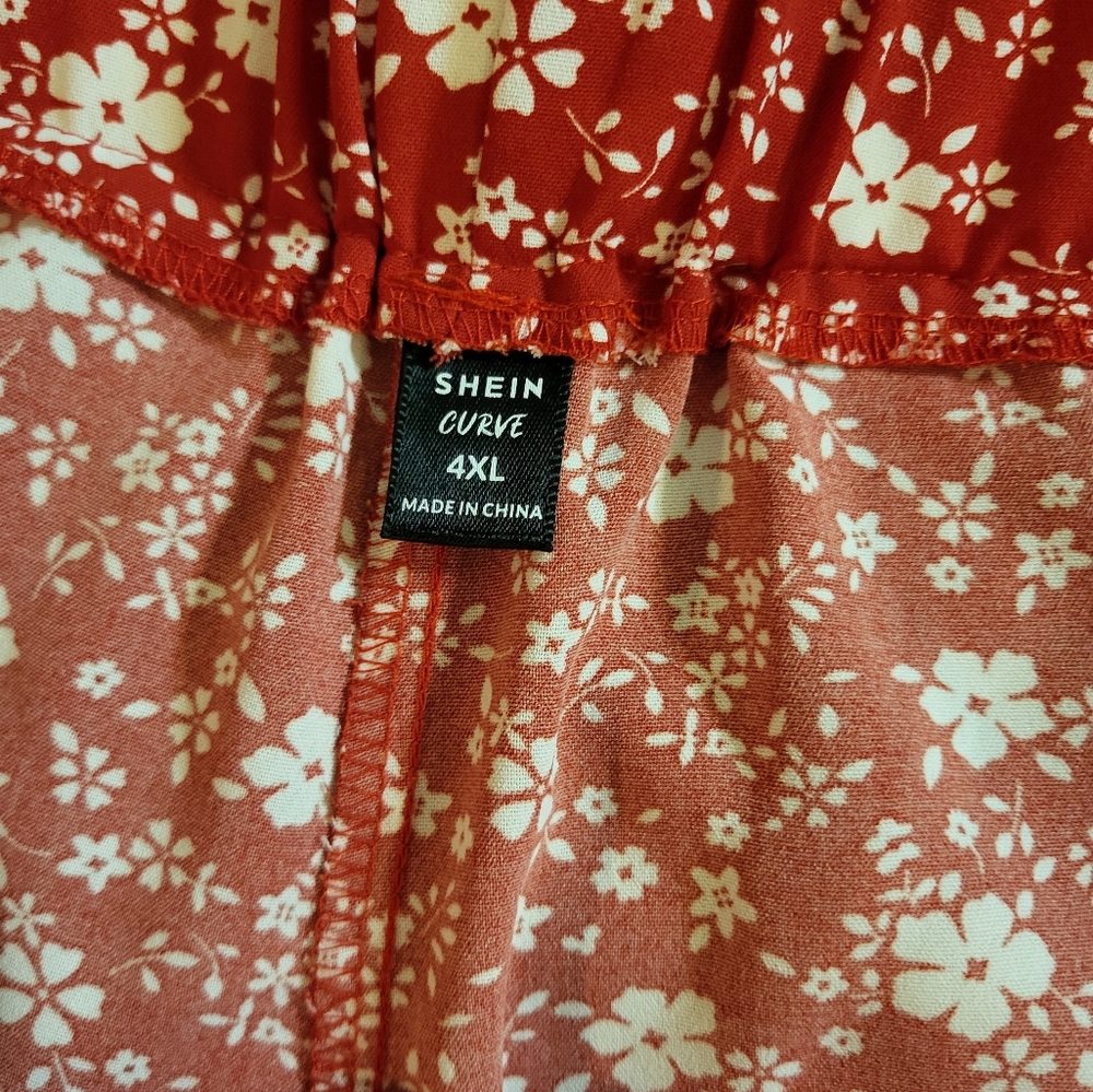 Shein Frenchy Scallop Hem Wide Leg Pants Sz 4X - Picture 2 of 8